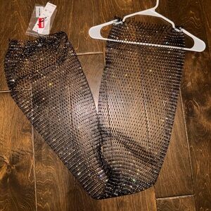 Noisy May Black Mesh dress with Sparkling Accents